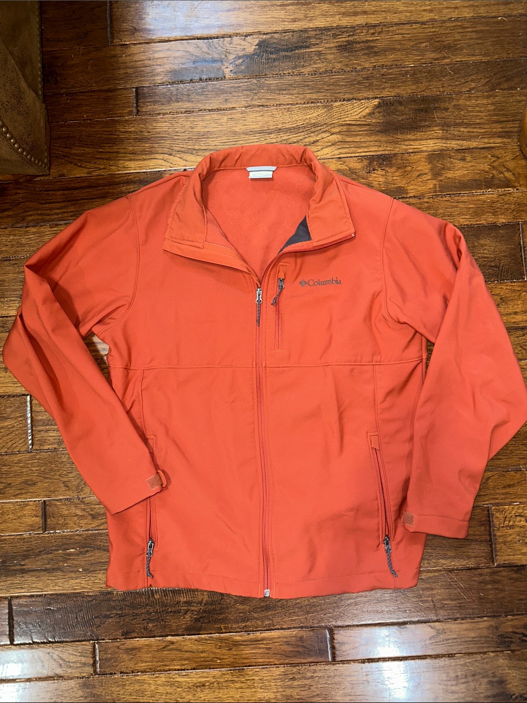 Columbia Men’s Ascender Softshell Front-Zip Jacket Rust Orange Size Large